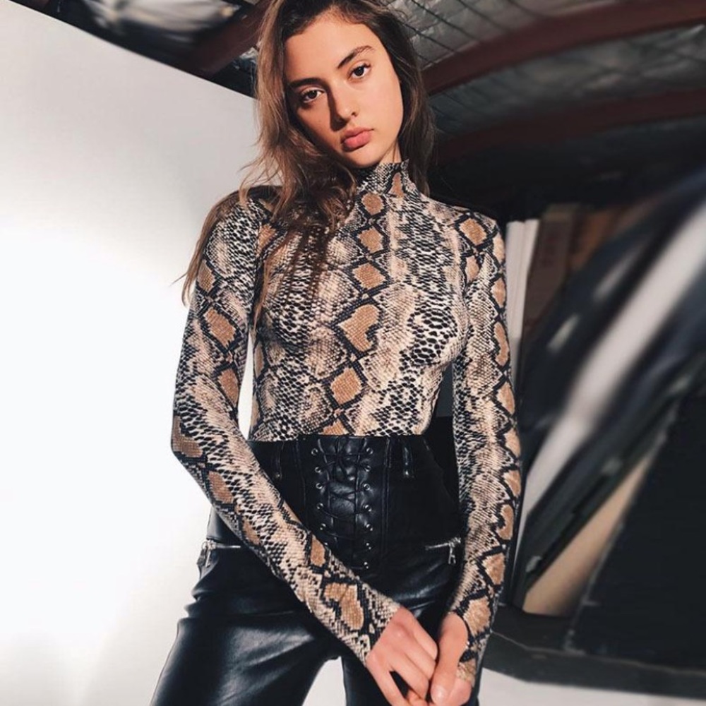 🆕 Snakeskin Print Bodysuit